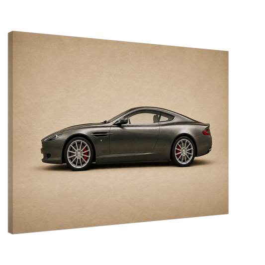 Side view of Graphite Grand Tour sports coupe canvas showing gallery wrapped depth