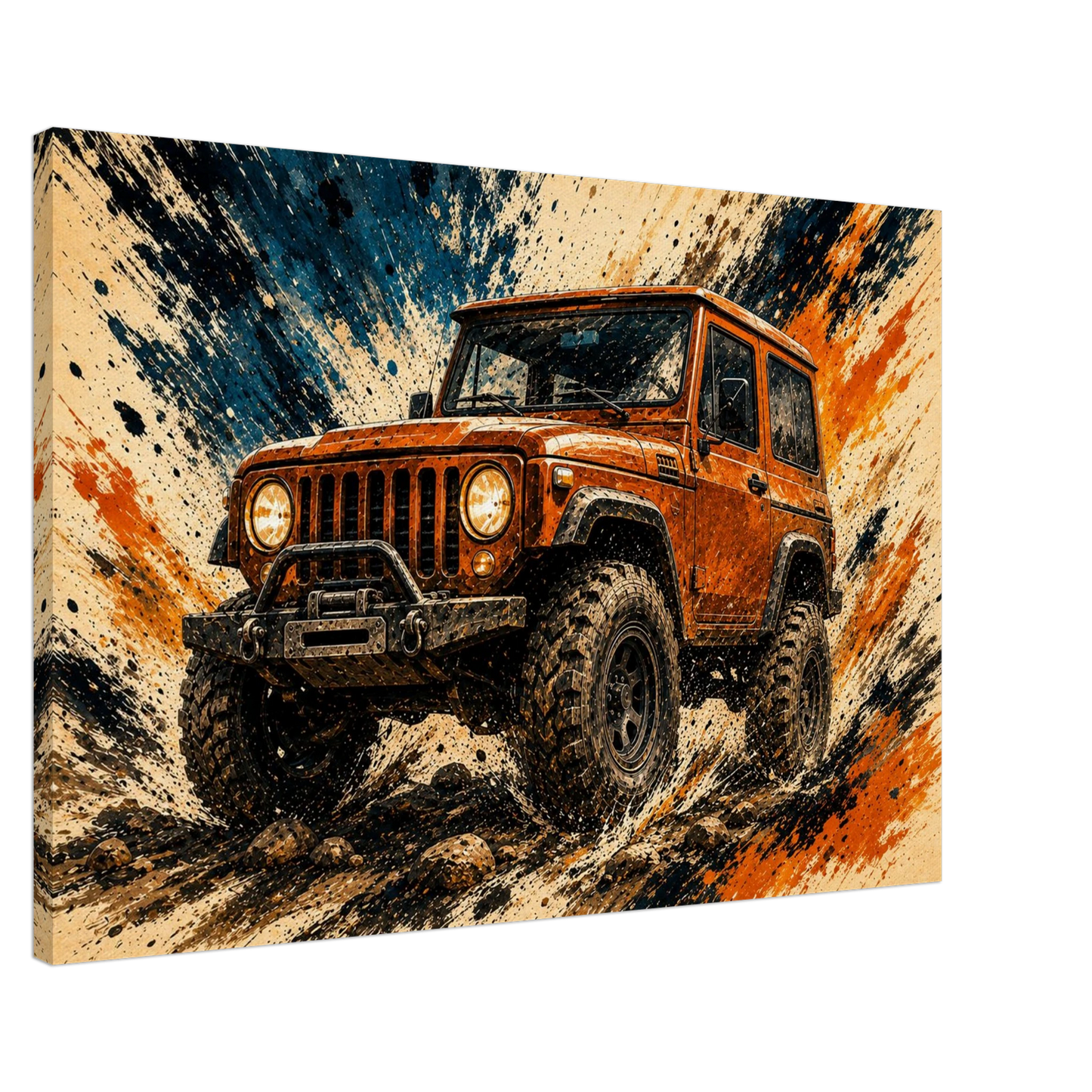Trail Burst orange off-road 4x4 canvas close-up detail